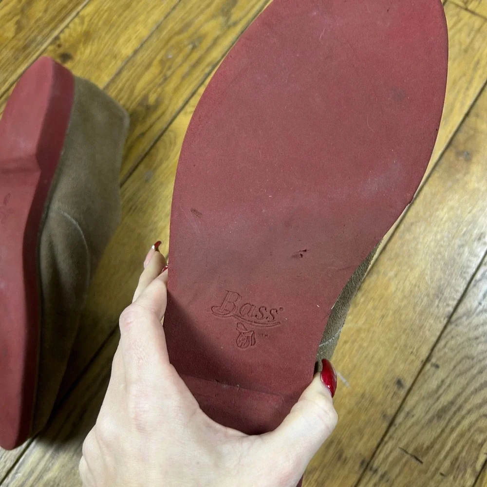 G.H. Bass Suede Desert Boots Taupe Red‎ Sole Lace Up Men Size 13